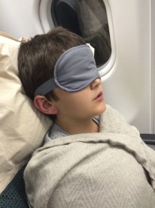 asleep in the plane