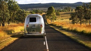 silver van in landscape